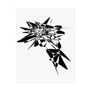 Satin Poster - 'Where's Your Head At' Rorschach Style Digital Art - Feminine Design